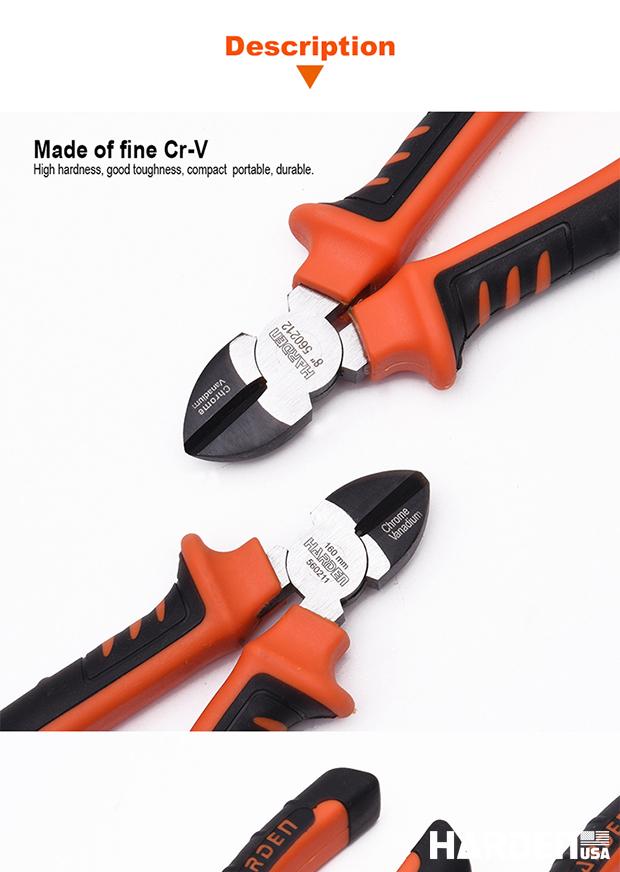 Alicate de Corte Diagonal HARDEN – Aço CR-V com Cabo Ergonômico