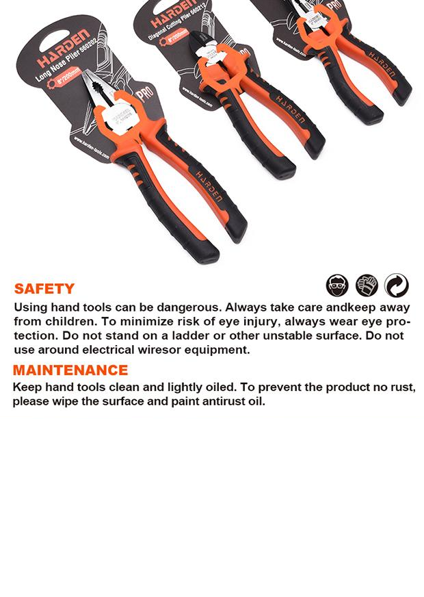 Alicate de Corte Diagonal HARDEN – Aço CR-V com Cabo Ergonômico
