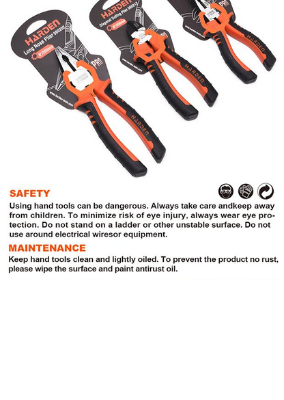 Alicate de Corte Diagonal HARDEN – Aço CR-V com Cabo Ergonômico