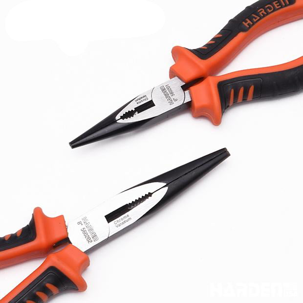 Alicate Bico Meia Cana 6" e 8" HARDEN – Cabo Ergonômico TPR e Aço CRV Endurecido