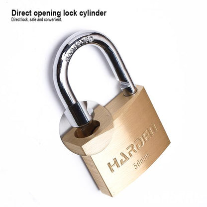 Cadeado de Latão HARDEN com Arco em Aço Temperado e Trava Dupla