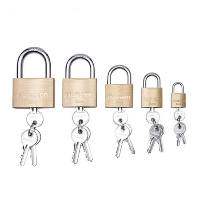 Cadeado de Latão HARDEN com Arco em Aço Temperado e Trava Dupla