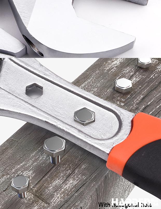 Chave Ajustável Profissional HARDEN 8", 10" e 12" – Aço Carbono Cromado para Uso Profissional e Hobistas