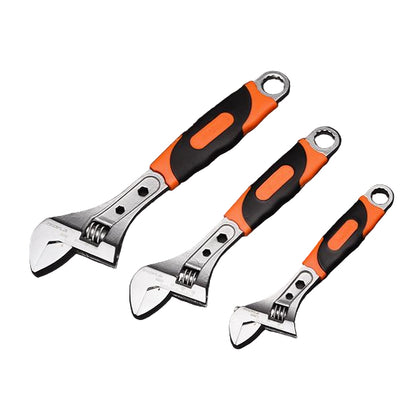 Chave Ajustável Profissional HARDEN 8", 10" e 12" – Aço Carbono Cromado para Uso Profissional e Hobistas