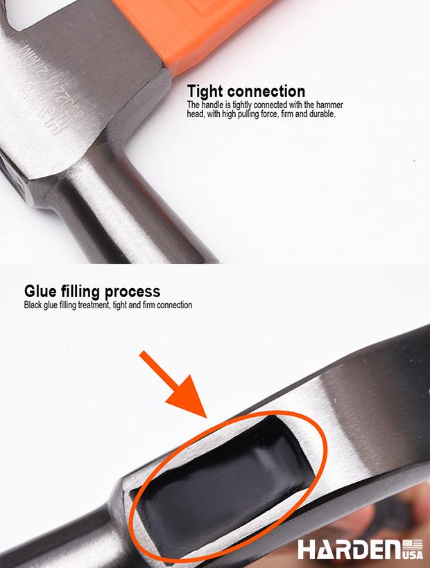 Martelo Unha HARDEN 27mm com Cabo de Fibra e Cabeça em Aço Forjado Temperado