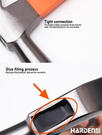 Martelo Unha HARDEN 27mm com Cabo de Fibra e Cabeça em Aço Forjado Temperado