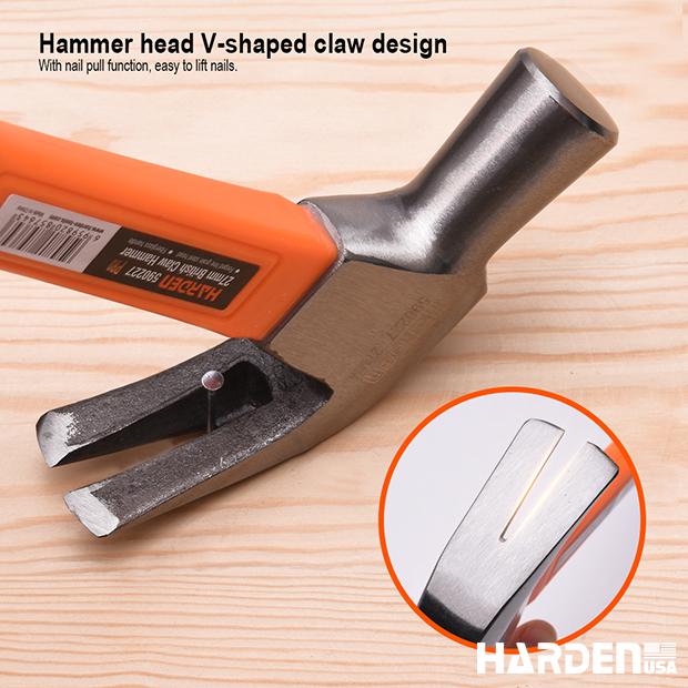 Martelo Unha HARDEN 27mm com Cabo de Fibra e Cabeça em Aço Forjado Temperado