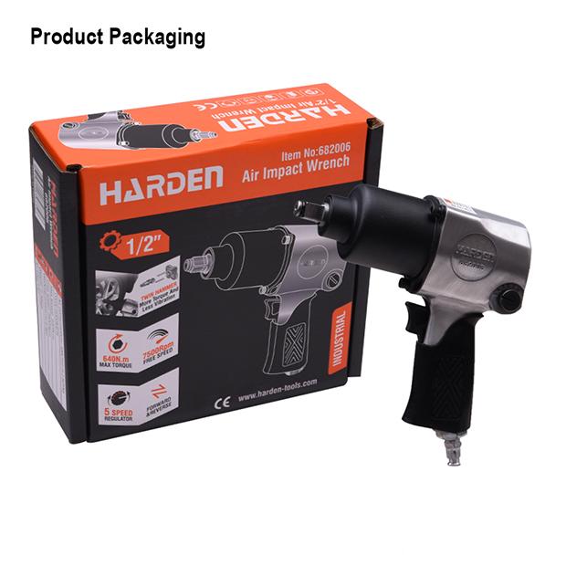 Chave de Impacto Pneumática 1/2" Harden – 640Nm, Alto Torque e Baixa Vibração