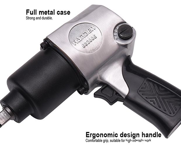 Chave de Impacto Pneumática 1/2" Harden – 640Nm, Alto Torque e Baixa Vibração