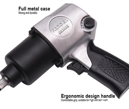 Chave de Impacto Pneumática 1/2" Harden – 640Nm, Alto Torque e Baixa Vibração