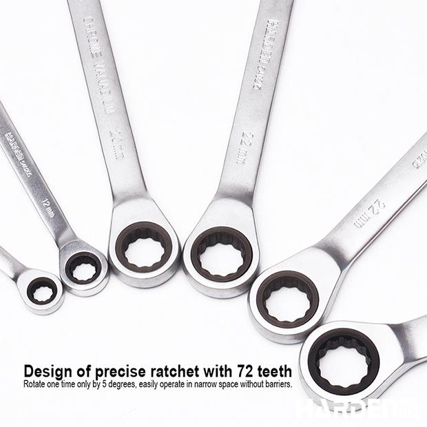 Chave Combinada com Catraca HARDEN – Medidas de 8mm a 25mm – Aço Cromo-Vanádio