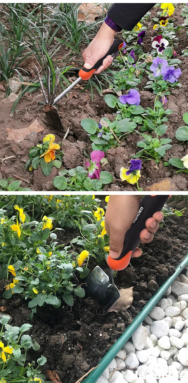 Enxada e Garfo Combinados HARDEN 320 x 185 mm (12,6” x 7,3”) em Aço Inoxidável com Cabo Ergonômico