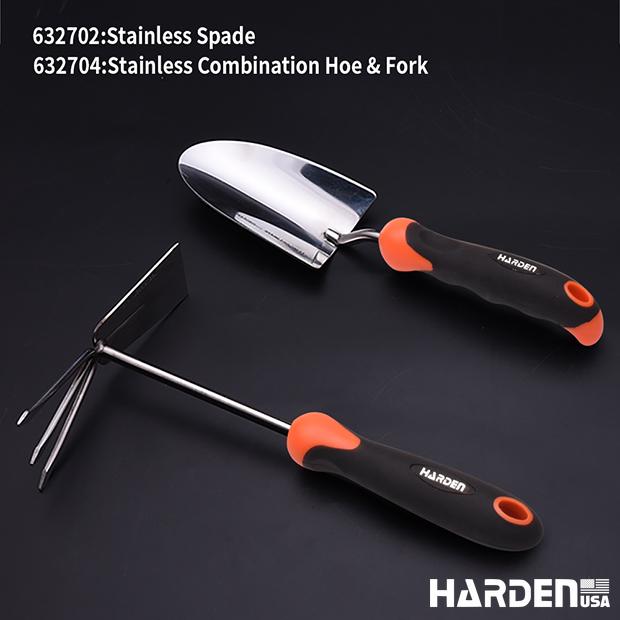 Pá de Jardinagem HARDEN 320 x 80 mm (12,6” x 3,1”) em Aço Inoxidável com Cabo Ergonômico