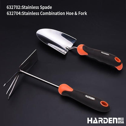 Pá de Jardinagem HARDEN 320 x 80 mm (12,6” x 3,1”) em Aço Inoxidável com Cabo Ergonômico