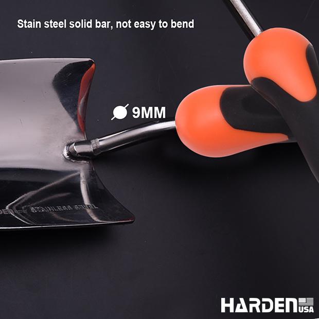 Pá de Jardinagem HARDEN 320 x 80 mm (12,6” x 3,1”) em Aço Inoxidável com Cabo Ergonômico