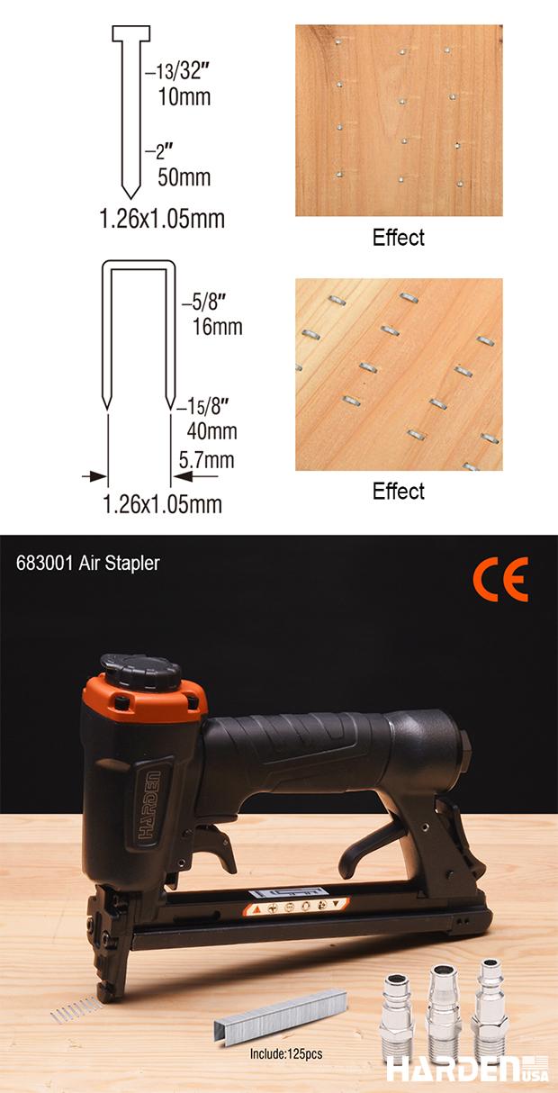 Grampeador e Pinador Pneumático HARDEN 2 em 1 18 Ga para Marcenaria e Montagem