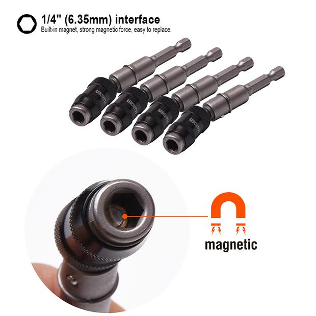 Suporte Universal Articulado HARDEN 1/4” (6,35 mm) x 90 mm para Bits de Parafusadeira