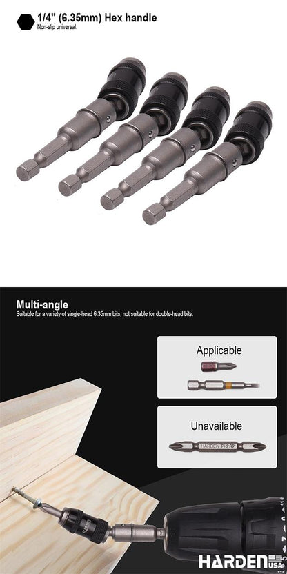 Suporte Universal Articulado HARDEN 1/4” (6,35 mm) x 90 mm para Bits de Parafusadeira