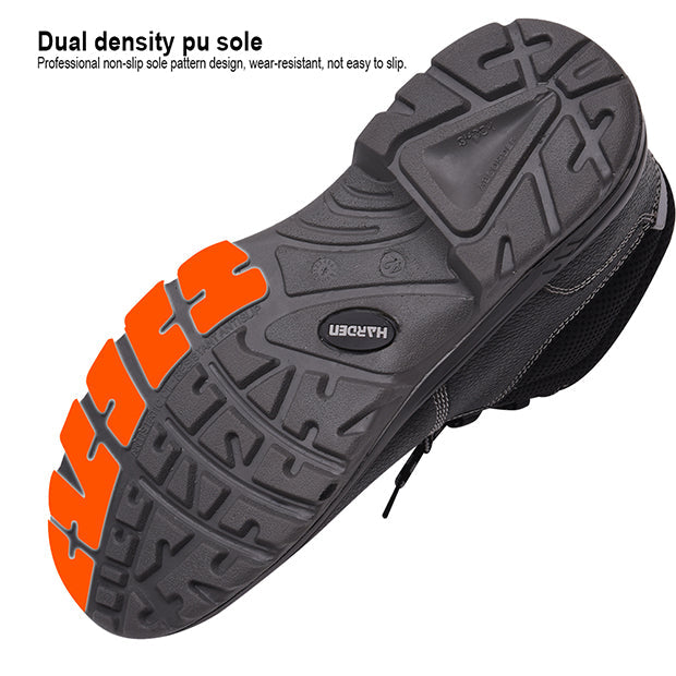 Bota de Segurança HARDEN S1P com Biqueira de Aço e Palmilha Antiperfuro – Antiderrapante e Resistente a Óleo