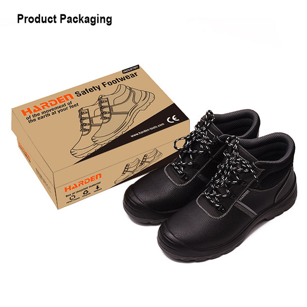 Bota de Segurança HARDEN S1P com Biqueira de Aço e Palmilha Antiperfuro – Antiderrapante e Resistente a Óleo