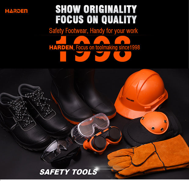 Bota de Segurança HARDEN S1P com Biqueira de Aço e Palmilha Antiperfuro – Antiderrapante e Resistente a Óleo