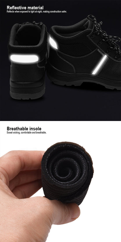 Bota de Segurança HARDEN S1P com Biqueira de Aço e Palmilha Antiperfuro – Antiderrapante e Resistente a Óleo