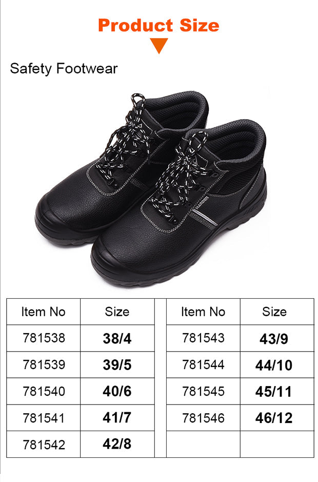 Bota de Segurança HARDEN S1P com Biqueira de Aço e Palmilha Antiperfuro – Antiderrapante e Resistente a Óleo