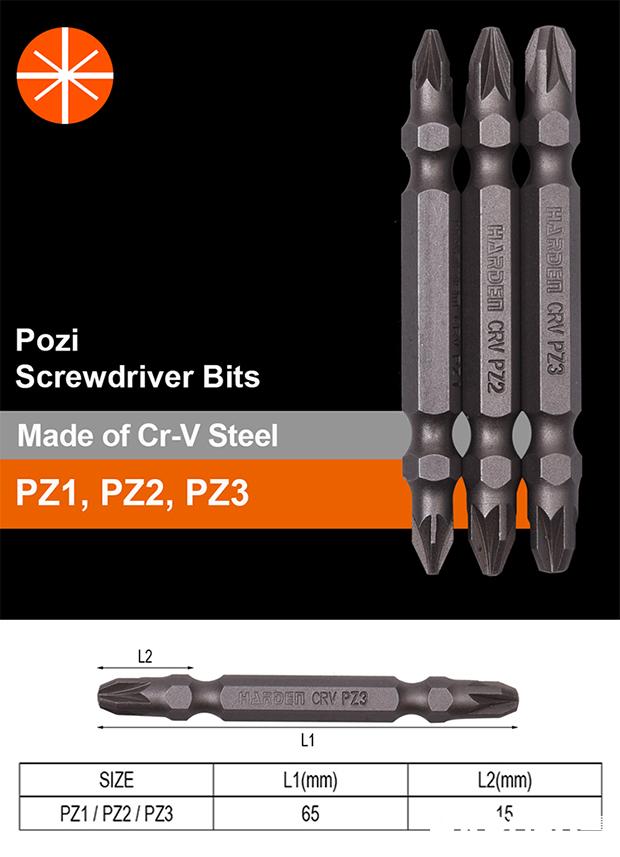 Jogo de Pontas de Parafusadeira 9 Peças HARDEN – Aço Cromo-Vanádio (Cr-V) Temperado com Suporte de Cinto
