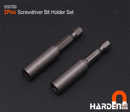 Suporte Magnético para Bits HARDEN 1/4” x 60 mm em Aço Cromo-Vanádio – Kit com 2 Peças