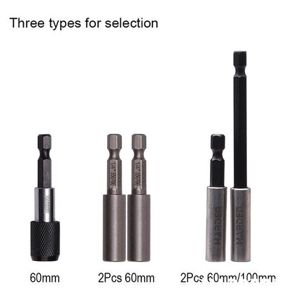 Suporte Magnético para Bits HARDEN 1/4” x 60 mm em Aço Cromo-Vanádio – Kit com 2 Peças
