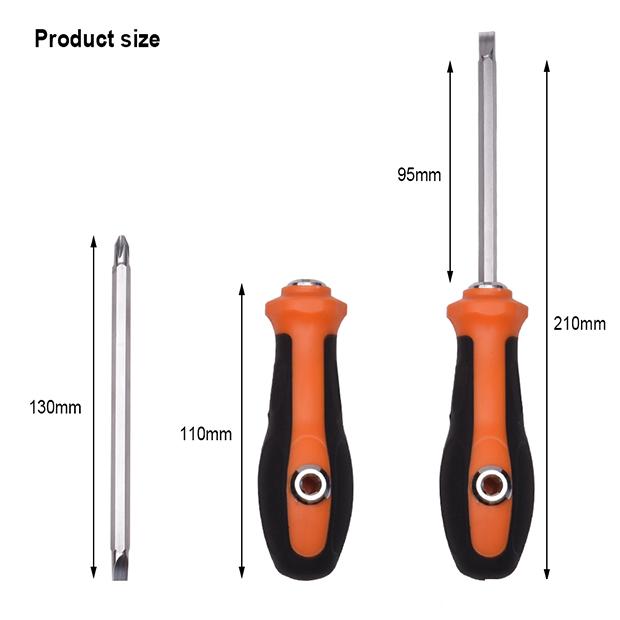 Chave Phillips HARDEN 2 em 1 PH2 com Haste 130 mm em Aço Cromo-Vanádio (CR-V)