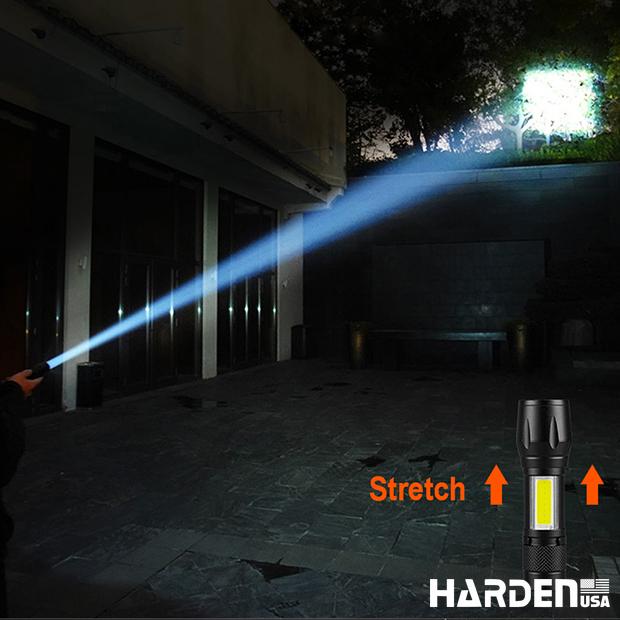 Lanterna de Trabalho Recarregável Harden – LED 3W, Bateria 400mAh e Foco Telescópico