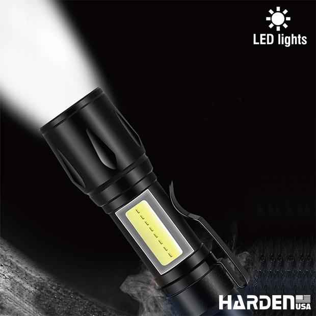 Lanterna de Trabalho Recarregável Harden – LED 3W, Bateria 400mAh e Foco Telescópico