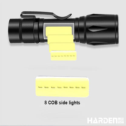 Lanterna de Trabalho Recarregável Harden – LED 3W, Bateria 400mAh e Foco Telescópico