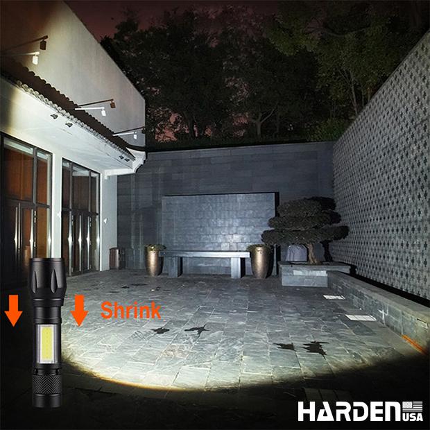 Lanterna de Trabalho Recarregável Harden – LED 3W, Bateria 400mAh e Foco Telescópico