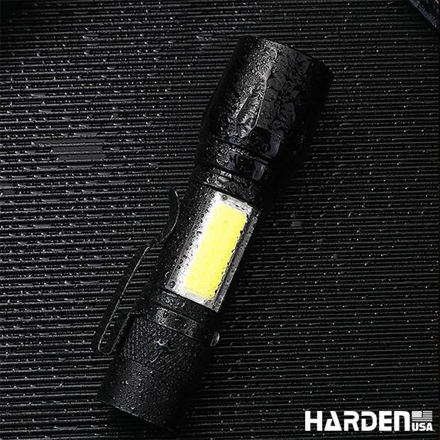 Lanterna de Trabalho Recarregável Harden – LED 3W, Bateria 400mAh e Foco Telescópico