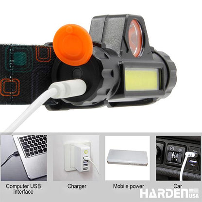 Lanterna de Cabeça Recarregável HARDEN com LED 150 Lúmens e Bateria 1200mAh