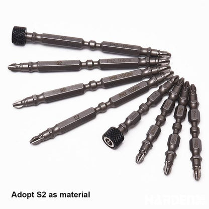 Jogo de Bits Phillips HARDEN PH2 x 65 mm em Aço S2 com 10 Peças e Ímãs Magnéticos