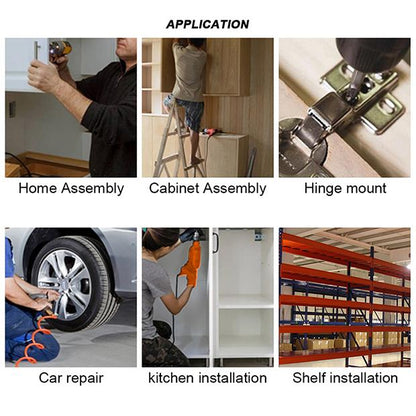 Jogo de Bits Phillips HARDEN PH2 x 65 mm em Aço S2 com 10 Peças e Ímãs Magnéticos