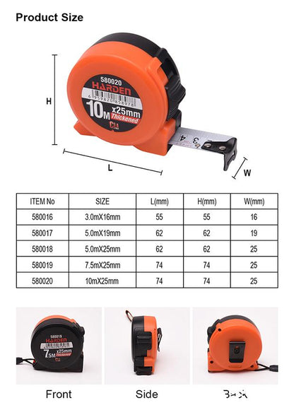 HARDEN Trena de Medição Profissional – Corpo Reforçado e Fita em Aço #65Mn