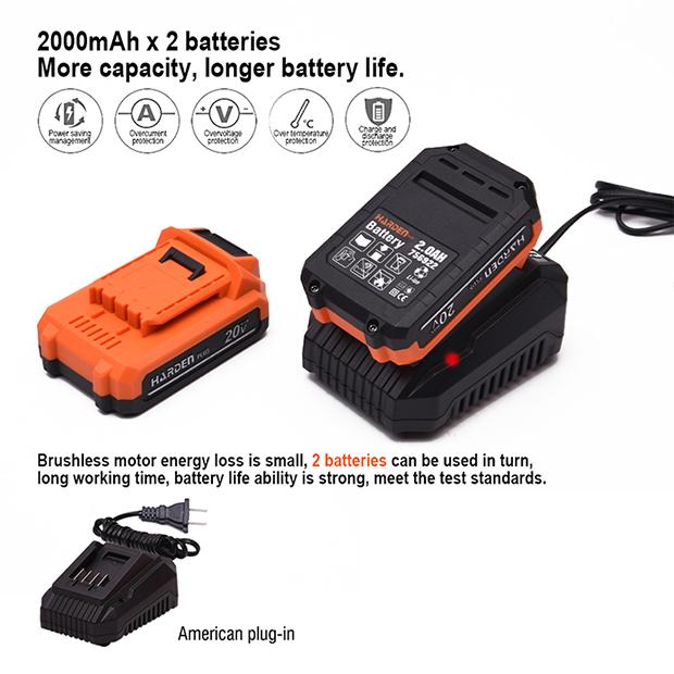 Parafusadeira Sem Fio 20V (com 2 baterias e bolsa de nylon)