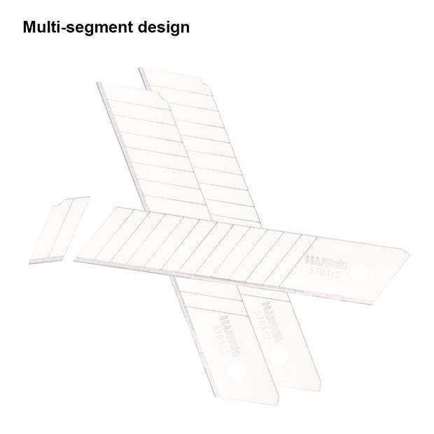 Lâminas para Estilete HARDEN 18 × 100 mm em Aço Carbono – Kit com 10 Unidades