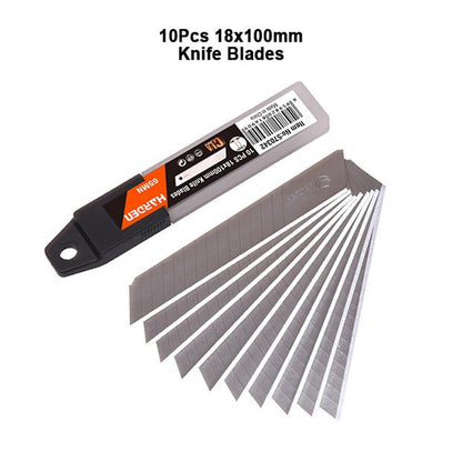 Lâminas para Estilete HARDEN 18 × 100 mm em Aço Carbono – Kit com 10 Unidades