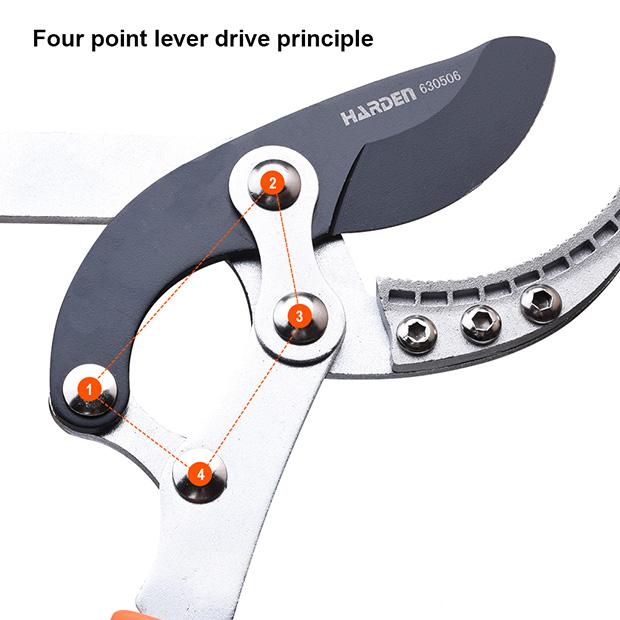 Tesoura de Podar HARDEN 30,5” – Lâmina de Aço Carbono de Alta Resistência com Revestimento Teflon