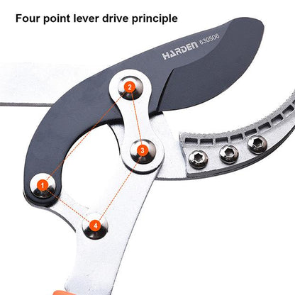 Tesoura de Podar HARDEN 30,5” – Lâmina de Aço Carbono de Alta Resistência com Revestimento Teflon