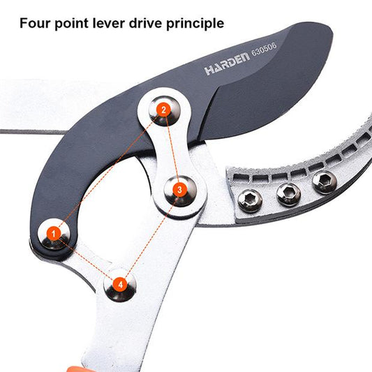 Tesoura de Podar HARDEN 30,5” – Lâmina de Aço Carbono de Alta Resistência com Revestimento Teflon