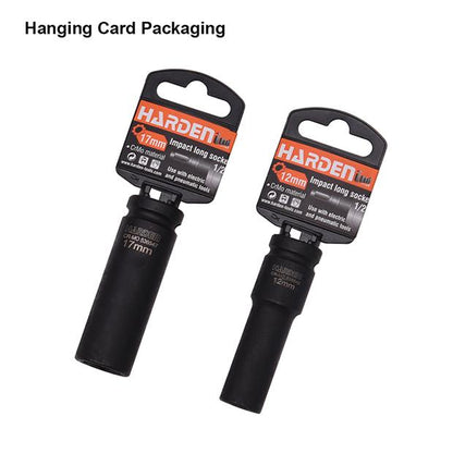 HARDEN Soquete de Impacto Longo 1/2" – Aço CrMo, Alta Resistência e Durabilidade