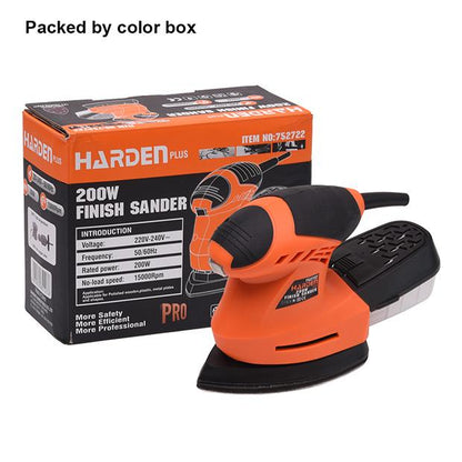 Lixador Orbital 200W HARDEN – Disco 140x100mm para Acabamento Profissional