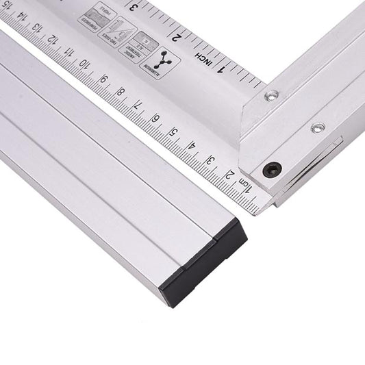 Jogo de Esquadros HARDEN 300mm e 250mm (12" e 10") Combinado e Alumínio com 2 Peças