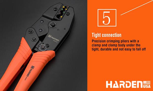 Alicate Crimpador com Catraca 215 mm HARDEN – Alta Precisão para Terminais e Conectores Elétricos